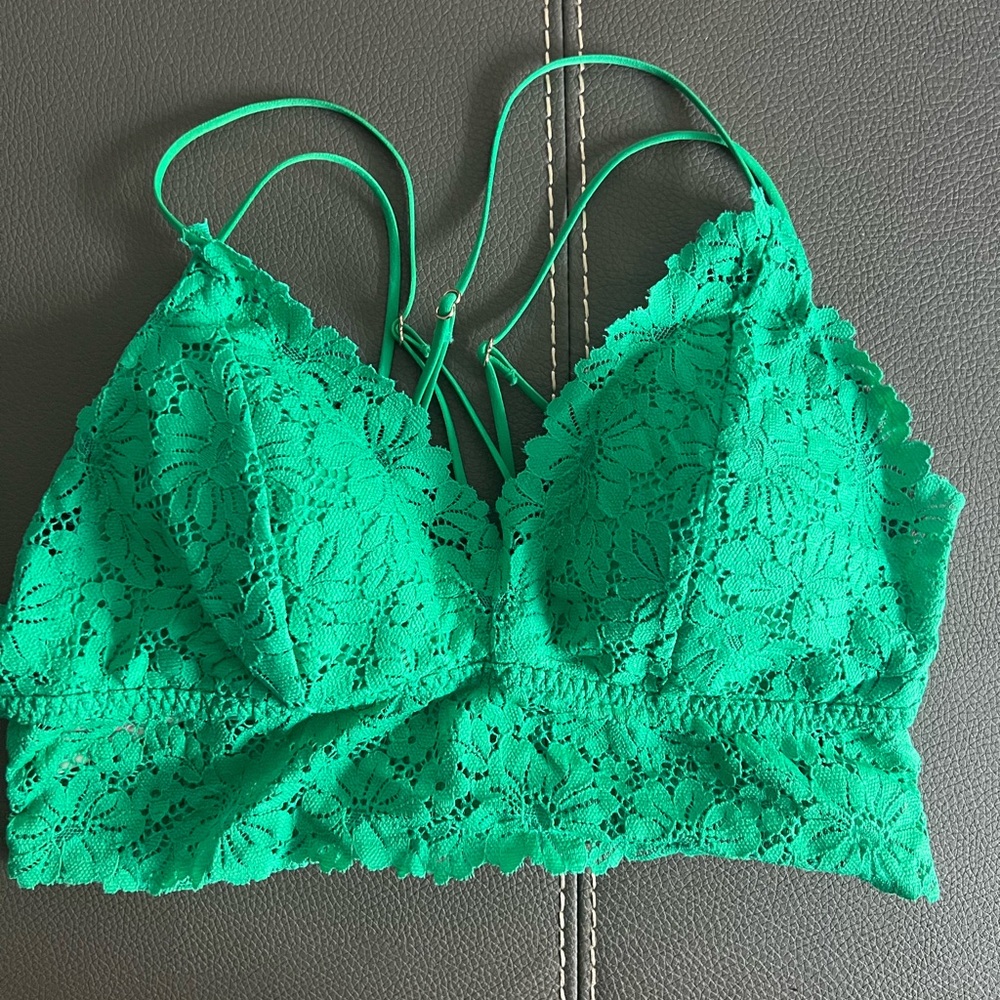 Victoria's Secret Green Lace Bralette